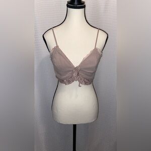 Women’s GARAGE elastic back crop top tied at the front size‎ medium